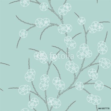 retro pattern with floral ornament - 900461464