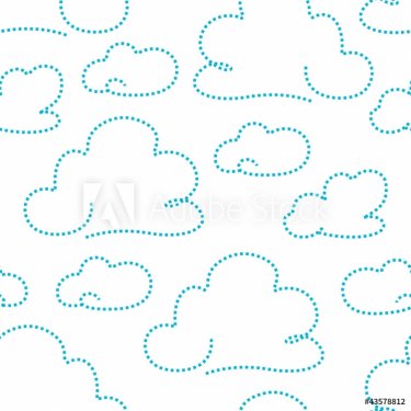 Seamless cloudy pattern. Vector illustration