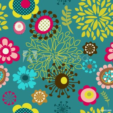 seamless flower pattern background - 900472264