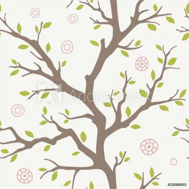 seamless pattern with a silhouette of the tree - 901141188