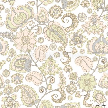 seamless pattern with flower ornament