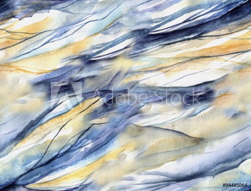 seamless pattern with watercolor waves