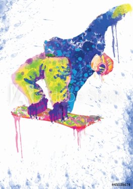snowboarder - hand drawing - 901139650