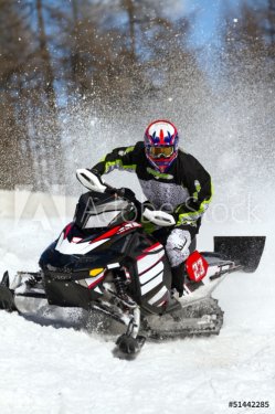 snowmobile in action - 901141056