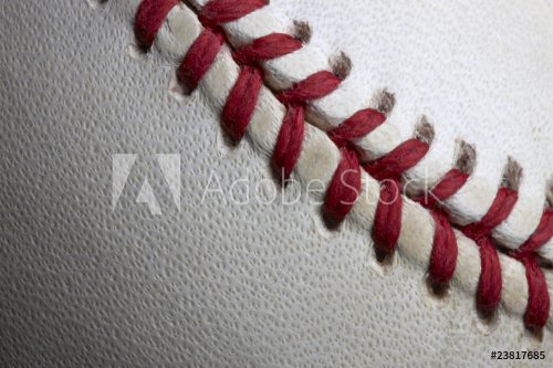 Stitches of a baseball