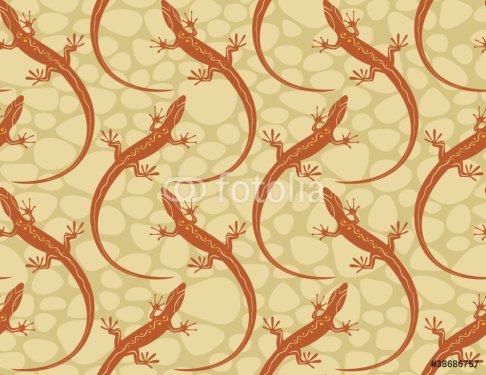 style lizards on a seamless wallpaper pattern