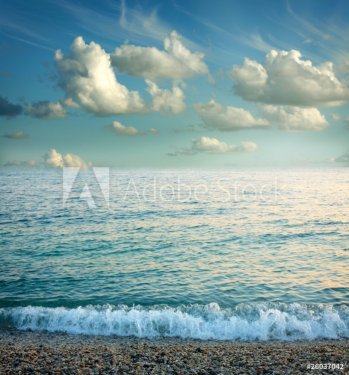 Summer landscape with sea and blue sky - 900673733