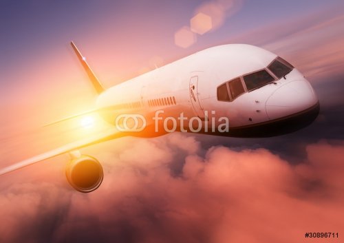 Sunset Airplane Travel