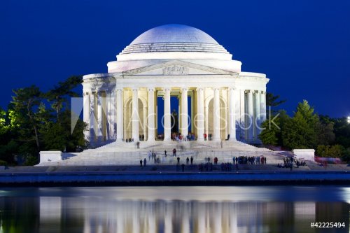 The Jefferson National Memorial at dusk in Washington DC, USA - 900452581