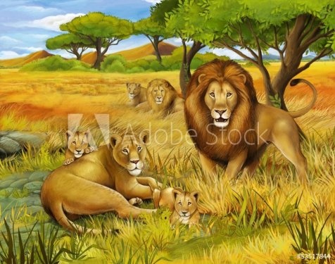 The safari - illustration for the children