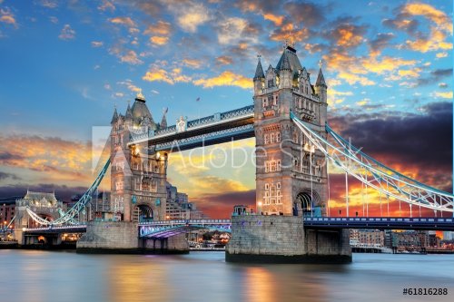 Tower Bridge in London, UK - 901149739