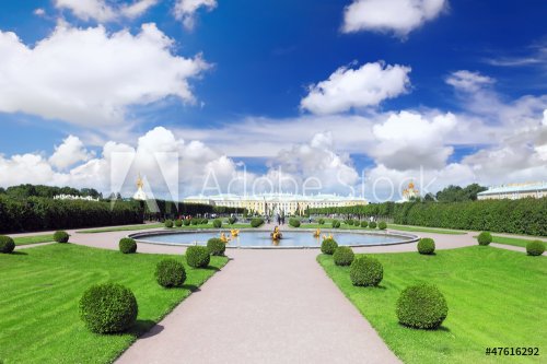Upper Park in Pertergof, Saint-Petersburg city ,  Russia - 901100836