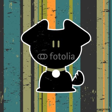 Vector card with puppy