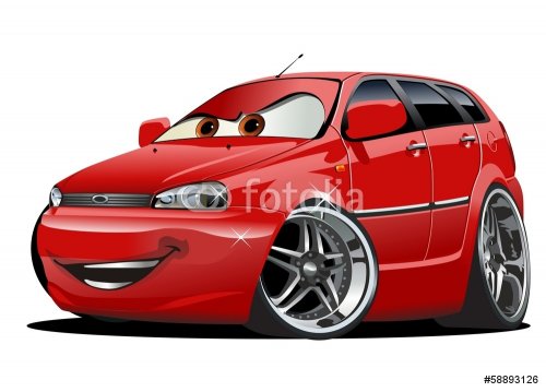 Vector Cartoon Car - 901141449