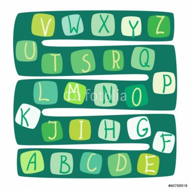 Vector illustration of a board game with the alphabet