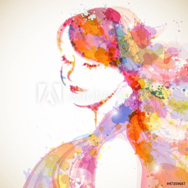 Vector Illustration of an Abstract Fashion Woman - 900949582