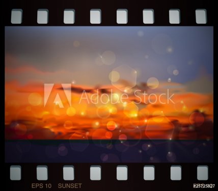 vector sunset slide with space for Your text