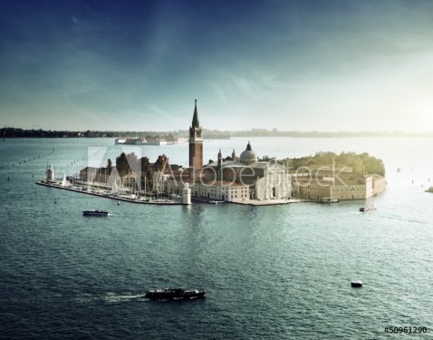 view of San Giorgio island, Venice, Italy - 901138479