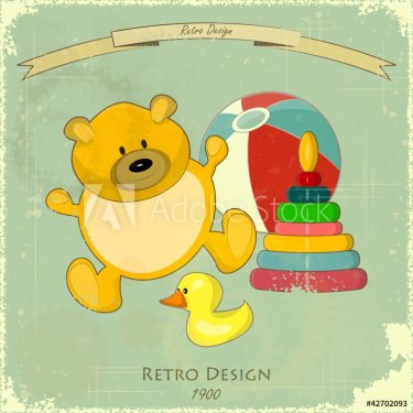 Vintage Design Baby Card - 900547379