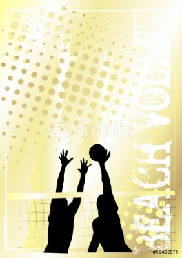 volleyball golden poster background 4