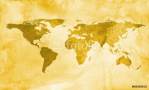 Watercolor world map - 901143769