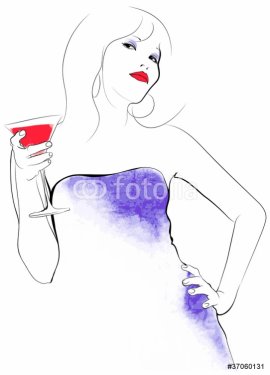 woman drinking cocktail - 900472325
