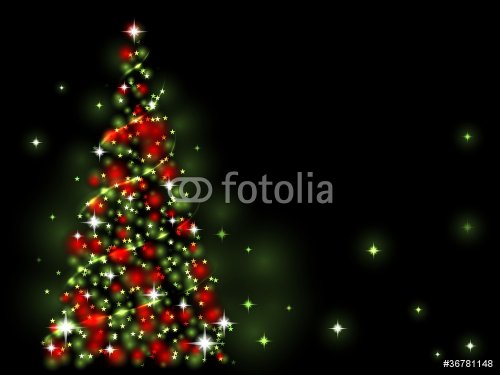 Xmas light - green and red tree - 900954689