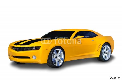 Yellow Sports Car - 900464398