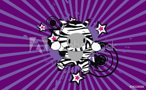 zebra baby cartoon jump background - 900499026