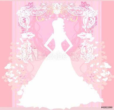 Abstract Beautiful floral bride - 900469324