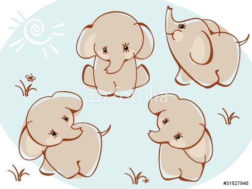 collection elephants. Similar to portfolio - 900949347