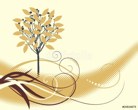 elegant background with a tree