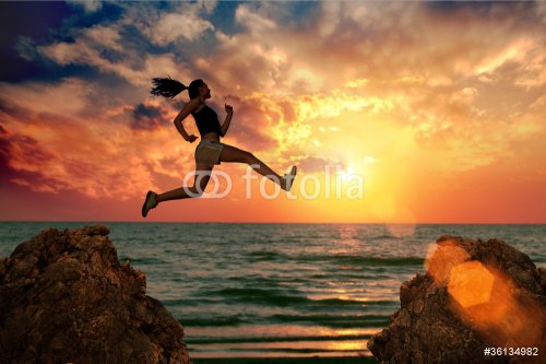 woman jump