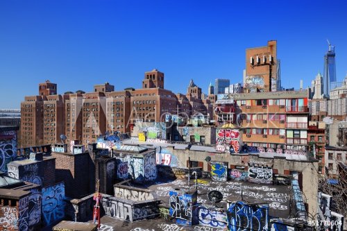 Graffiti Rooftops in New York City - 901147068