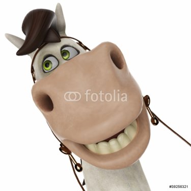 horse cartoon id portrait - 900454245