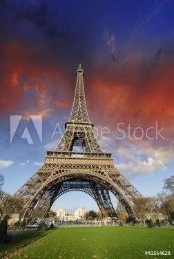Colors of Eiffel Tower in Paris