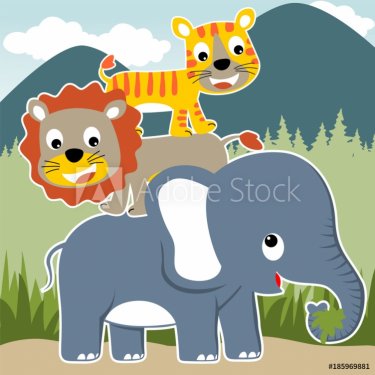 funny wildlife cartoon - 901151708