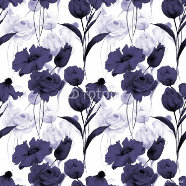 Seamless pattern with Original flowers - 901151917