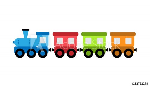 Vector illustration of a toy train - 901151750