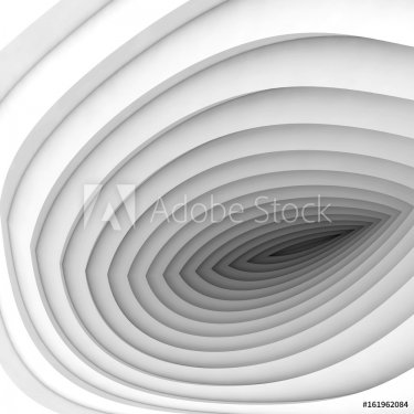 Abstract digital background, white tunnel