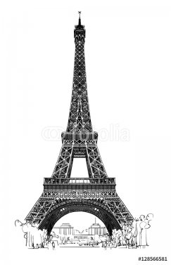 Eiffel tower isolated, very detailled - 901154020