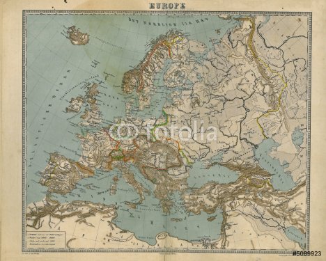 Old map of Europe - 901152159