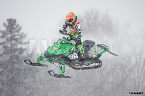 Snowmobile racing