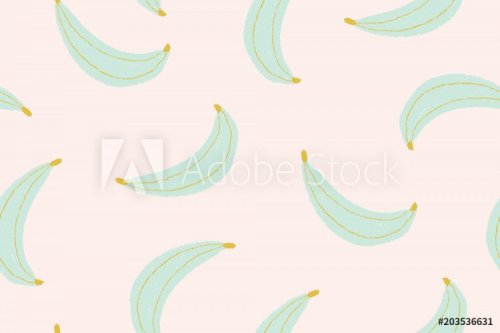vector green and pink banana seamless repeat background