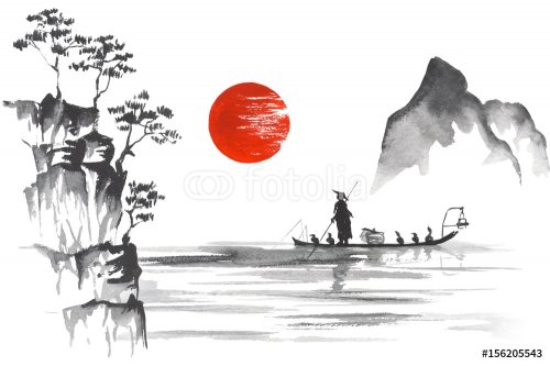 Japan Traditional japanese painting Sumi-e art Japan Traditional japanese pai... - 901153489