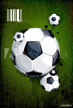 Soccer ball on dirty background - 901154530