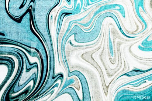 Marble texture textile background, abstract marbling art on canvas - 901154905