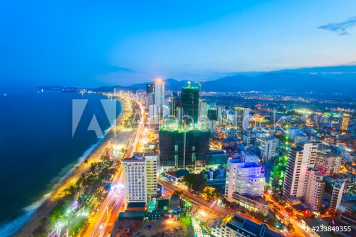Nha Trang skyline aerial view - 901155012