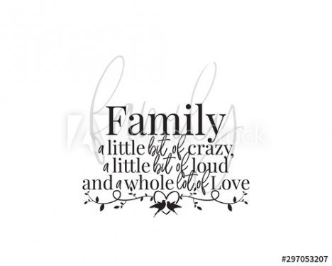 Family wording design, vector - 901155350