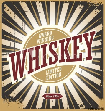 Whiskey vintage tin sign - 901155276